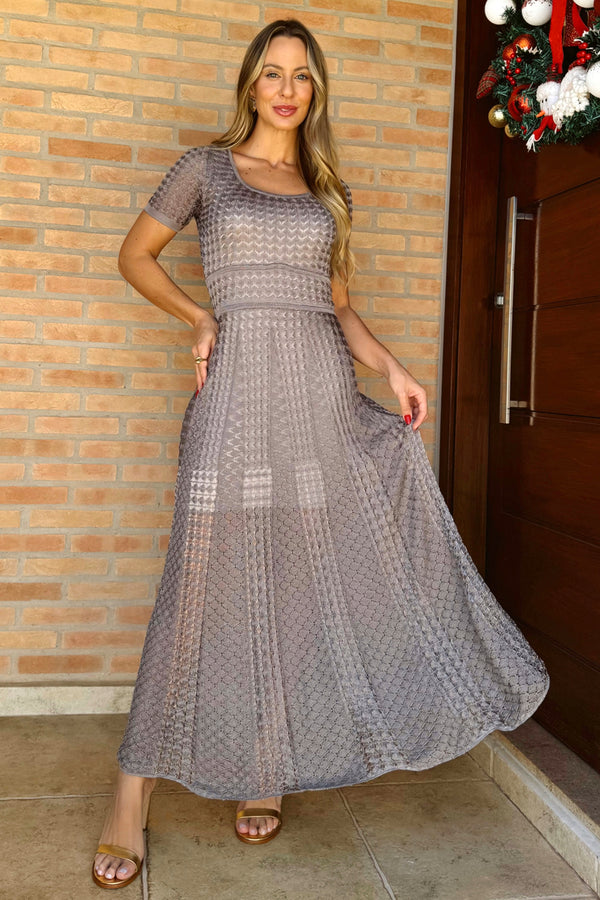 Vestido Alexandra Prateado - PRÉ VENDA